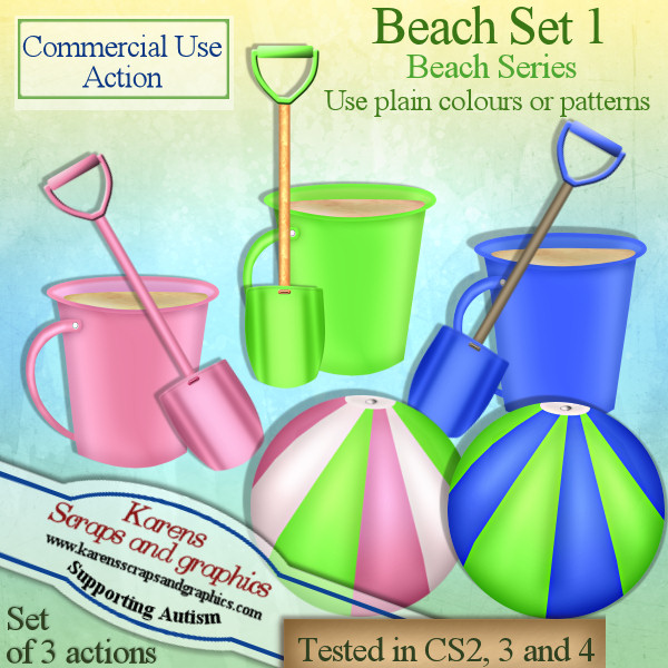 Beach Set 1 - Photoshop Action (FS/CU4CU) - Click Image to Close